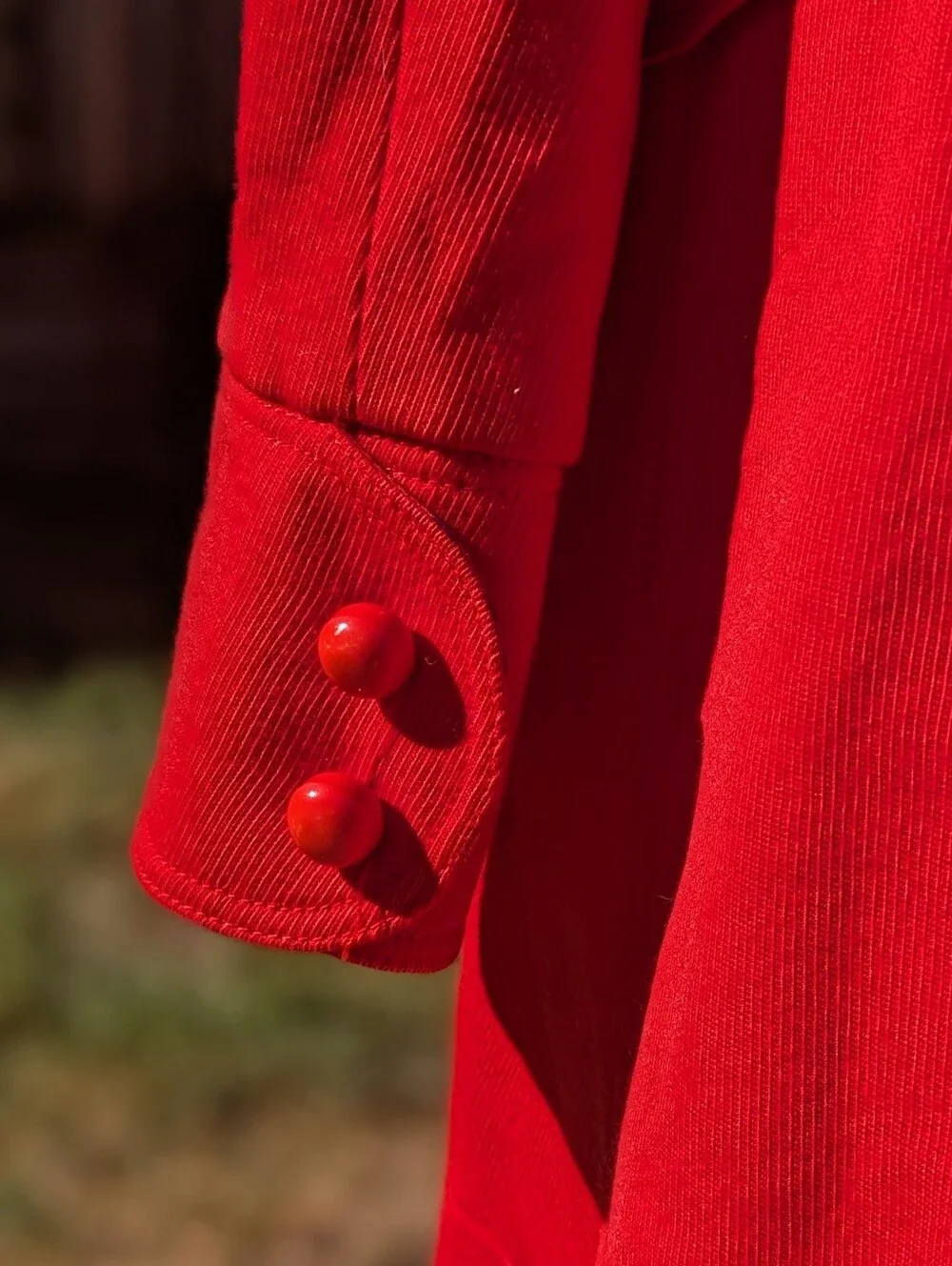 Marc Jacobs Women's Wool Blend Red Double Brested Long Peacoat Size Large